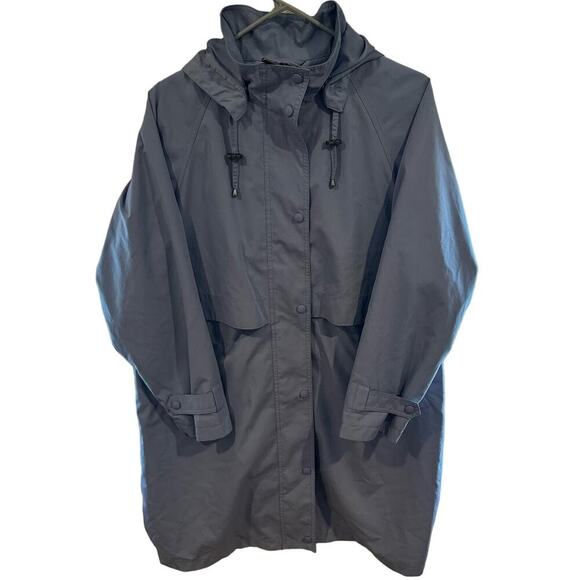 L.L. Bean Dusty Blue Rain Proof Vented Jacket Size Large Petite - Picture 1 of 7